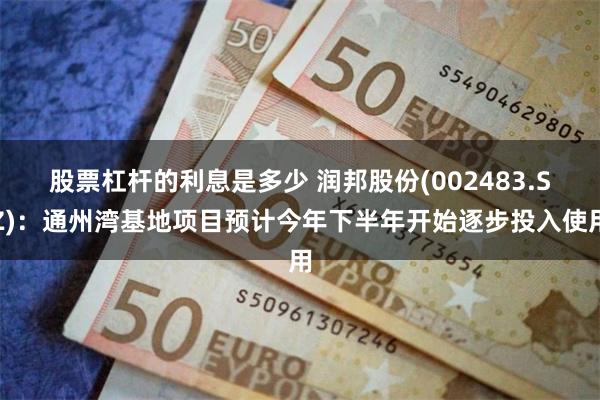 股票杠杆的利息是多少 润邦股份(002483.SZ)：通州湾基地项目预计今年下半年开始逐步投入使用