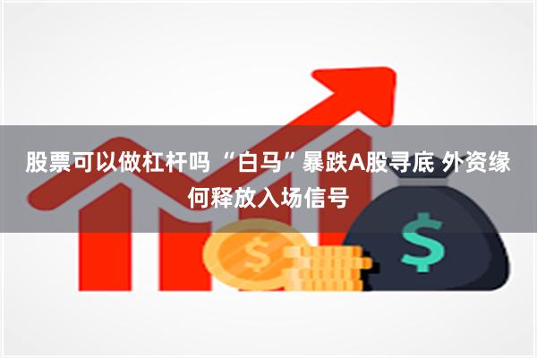股票可以做杠杆吗 “白马”暴跌A股寻底 外资缘何释放入场信号