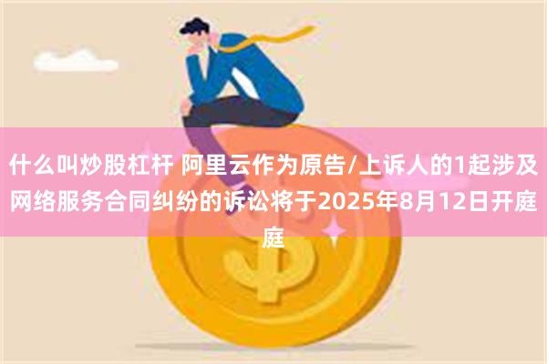 什么叫炒股杠杆 阿里云作为原告/上诉人的1起涉及网络服务合同纠纷的诉讼将于2025年8月12日开庭