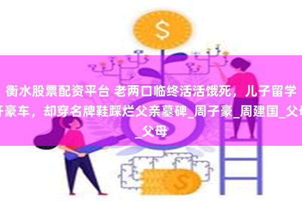 衡水股票配资平台 老两口临终活活饿死，儿子留学开豪车，却穿名牌鞋踩烂父亲墓碑_周子豪_周建国_父母