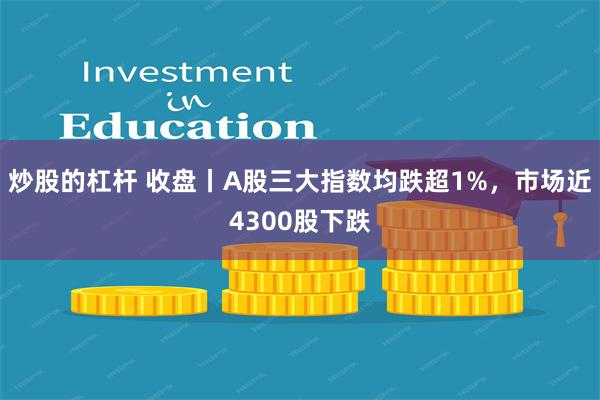 炒股的杠杆 收盘丨A股三大指数均跌超1%，市场近4300股下跌